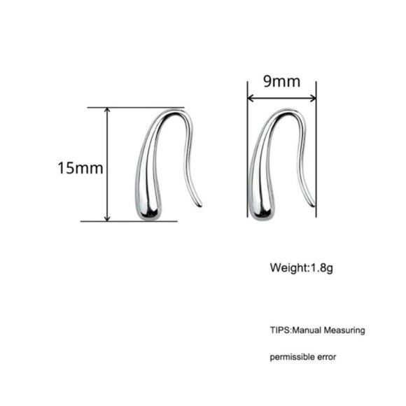 NEW 925 Sterling Silver Waterdrop Earrings - Picture 4 of 4